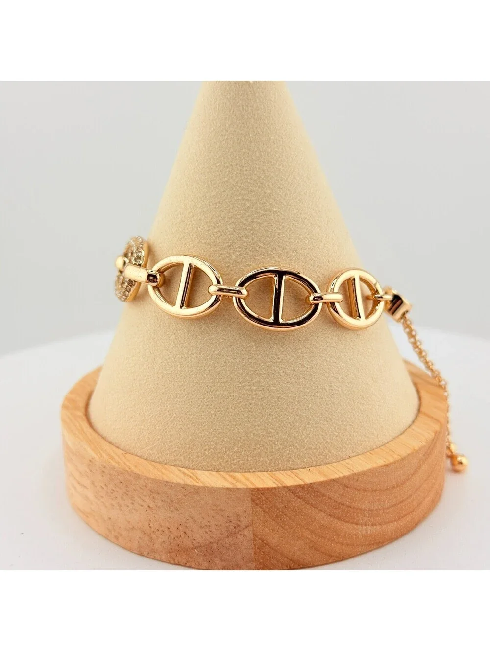 Bomb Party Individual Stacks Bolo Style Pulley Bracelet - Yellow Gold